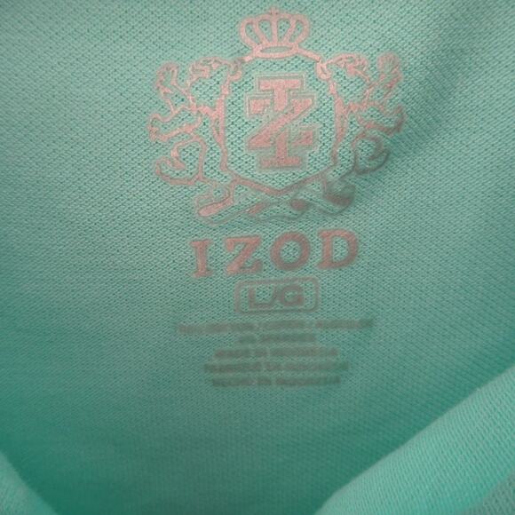 Pair of Izod Mint Green and Orange Polo Shirts - Picture 4 of 7